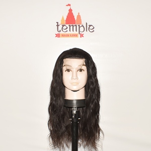 Wholesale Indian <b>Hair</b> Remy Grade Transparent Lace Front Natural Human <b>Hairs</b> Wigs 100g Polybag Packaging 13*4 Full Lace - Product Image 4