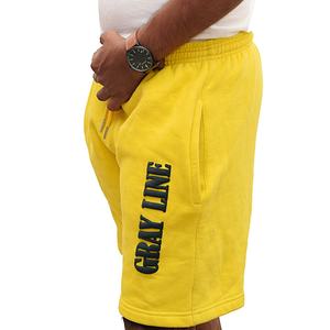 Pantalones Cortos Deportivos Personalizados de Talla Grande, 100% Algodón, Estilo Urbano, con Estampado Puff, Elásticos, para Verano, para Hombre - Product Image 1