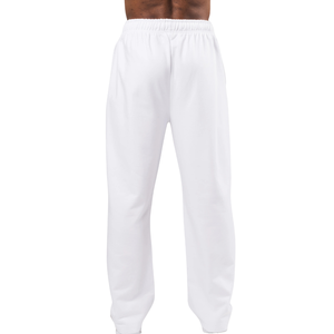 Pantalones Deportivos Blancos para Hombre, de Felpa de Algodón, Corte Recto, para Entrenamiento Atlético, Suministro al por Mayor Personalizado OEM - Product Image 3
