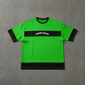 T-shirt surdimensionné personnalisé pour homme, streetwear, design à panneaux, coton, tee-shirt tendance - Product Image 6