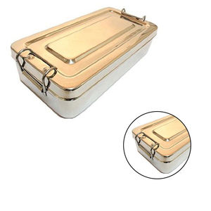 Surgical Hospital Hollow Ware Utensils Reusable Instruments Tray LID Neurosurgery Instruments Lock ISO Manual by <b>Blush</b> surgical - Product Image 1