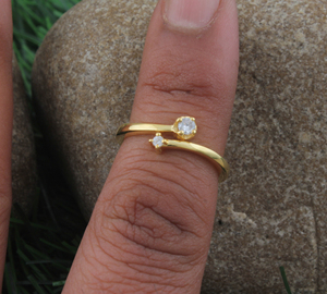 Eternity Wedding Band Glamorous Party Wear <b>Finger</b> <b>Ring</b> Premium Quality Gold Plated Fashion Accessories Alibaba Wholesale - Product Image 1