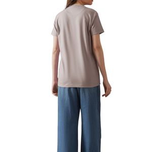 T-shirt blanc personnalisé pour femme, coupe classique, manches courtes, en coton imprimé, pour l'été, vente en gros, vêtements décontractés et tendance - Product Image 1