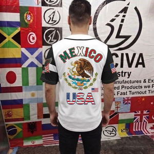 Custom Printed Mexico USA Guatemala Puerto Rico Honduras El Salvador Nicaragua Flag Soccer t Shirts <b>Baseball</b> Jersey - Product Image 2