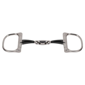 Mors de dressage en fer doux à anneau Dee, à joint unique, pour l'entraînement équestre - Product Image 1