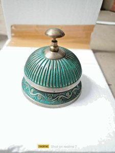 Campana de Mesa de Latón, Decorativa, Estilo Antiguo, Campana de Servicio de Escritorio, Campana de Mesa de Latón Hecha a Mano para el Hogar, Oficina, Hotel, Restaurante - Product Image 5