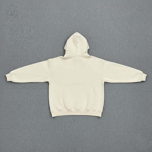 Sudadera con capucha para hombre, color beige claro, más vendida, 100% algodón, manga larga, cintura elástica, corte holgado, para uso en invierno - Product Image 6