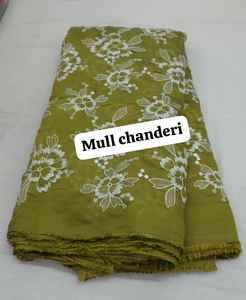 Tissu en coton Mulchanderi artisanal, pur coton Mulchanderi, tissage traditionnel, texture douce et respirante, luxe ethnique. - Product Image 5