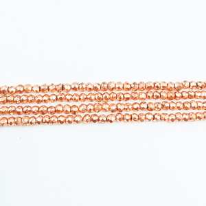 ลูกปัดไพไรต์สีโรสโกลด์ทรงเหลี่ยมแบบรอนเดลล์สำหรับทำเครื่องประดับขายส่ง - Product Image 5