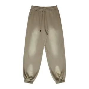 Pantalon de jogging décontracté pour homme, coupe droite, délavé à l'acide, 100 % coton, écologique, prix de gros, nouvelle collection - Product Image 3