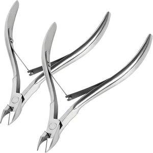 Coupe-ongles professionnels en acier inoxydable avec lames courbées et affûtées pour usage des doigts, taille adulte, mâchoire biseautée, ouverture large de 12,5 mm - Product Image 1