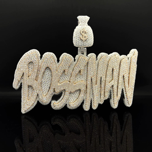Pendentif Couronne Royale Givrée de Luxe Personnalisé Ice Legacy en Alliage Diamanté Plaqué Rhodium/Argent Style Hip Hop Chrétien - Product Image 1