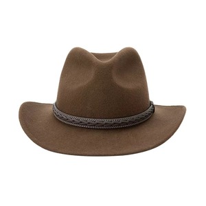 Linglong 100% Australian Wool Wide Brim Men's <b>Hat</b> Autumn Winter Cowboy Felt <b>Bands</b> Bulk Leather Plain Design for Party Scenes - Product Image 3