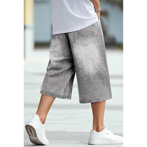 Proveedor de Pantalones Cortos de Mezclilla con Logotipo Personalizado, Estilo Acid Wash, Unisex, Streetwear, Corte Holgado, Vintage - Product Image 3