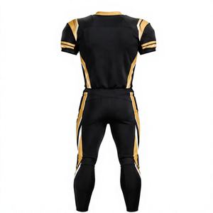 Conjunto de Jersey de Fútbol Americano para Hombre, Blanco con Degradado Azul Marino, Cuello en V, Manga Corta, Impresión Sublimada, Absorbe la Humedad, Ajuste Ceñido - Product Image 4