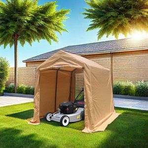 Gazebo Portatile 7x8 piedi per Esterni, Riparo Impermeabile con Porta a Cerniera, Carport per Moto e Veicoli, Ventole Incluse - Product Image 1