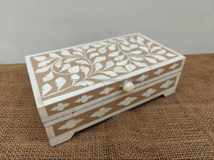 Caja de Joyería Rectangular Moderna Hecha a Mano con Incrustaciones de Madreperla para Decoración del Hogar y Accesorios - Product Image 2