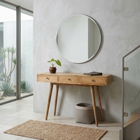Meuble de rangement scandinave moderne de luxe en bois massif pour salon, buffet d'entrée, credenza avec 5+ tiroirs, écologique et spacieux