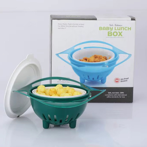 Bol gyroscopique anti-déversement rotatif à 360 degrés pour bébé et tout-petit, design moderne, plastique non toxique, facile à nettoyer, portable pour la maison - Product Image 1