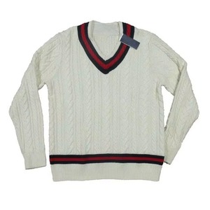 Power Abaan Sports Men's Anti-Wrinkle <b>Thick</b> V-Neck Cricket <b>Cardigan</b> Sweater Wool/Nylon Winter Solid Color Wholesale - Product Image 1