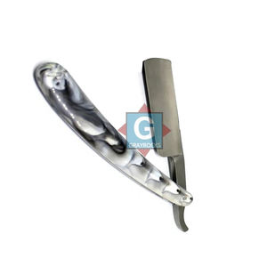 Rasoir de barbier en acier inoxydable, rasoir droit avec lames à double tranchant - Product Image 4