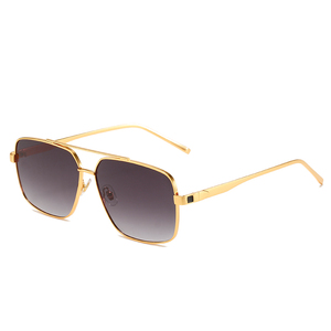 RTS Wholesales Fashionable Double Bridge Rectangle Metal Full Rim <b>Sunglasses</b> 2026 UV400 Protection for Unisex Outdoor - Product Image 4
