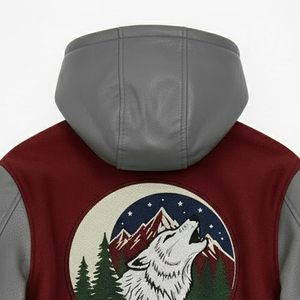 New Design Streetwear Style Men Hooded Varsity Jacket <b>For</b> <b>Sale</b> Vintage Style Men Wool Letterman Varsity Jackets - Product Image 4
