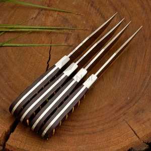 OEM Custom Crimson Carve <b>Steak</b> <b>Knives</b> Set – 4-Piece Handmade Satin Finish <b>Steak</b> <b>Knives</b> - Product Image 6