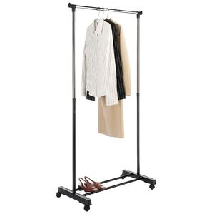 Appendiabiti Portatile Robusto con Ruote, Barra Singola per Abiti, in Metallo/Acciaio, per Soggiorno o Esposizione in Negozio di Abbigliamento - Product Image 1