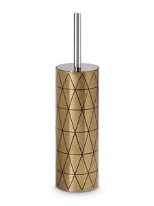 Hammered Antique Gold Stainless Steel Toilet <b>Brush</b> Holder Set Luxury Textured <b>Floor</b> Standing Bathroom Cleaning Tool for Hotel - Product Image 4
