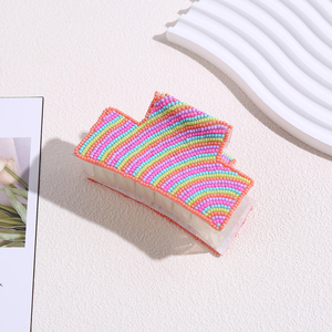 Pinza de Pelo Cuadrada con Cuentas para Mujer, Diseño Original, Tela de Alta Calidad, Hecha a Mano, Moda, Varias Unidades, Accesorios para el Cabello, Personalizable - Product Image 5