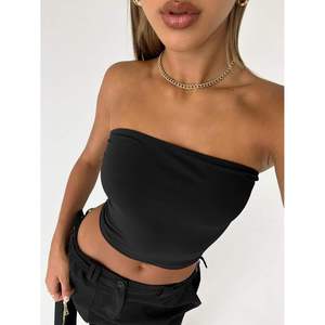 Meilleures ventes : Soutiens-gorge bandeau sans bretelles pour femmes, extensibles, avec rembourrage amovible, couleur unie - Product Image 3