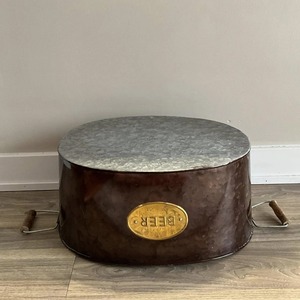 Galvanized Metal Ice Tubs Durable Beverage Cooling Bucket Perfect For Parties Events And Outdoor Use Rustic Style <b>Serving</b> Tub - Product Image 2