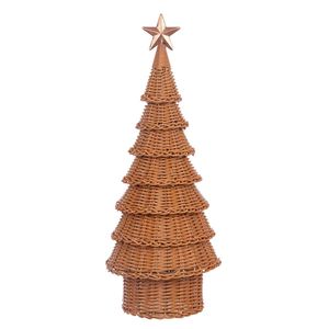 Exquisita Corona de Mesa Esférica de Ratán, Adorno para Árbol de Navidad, Hecho a Mano, Mimbre, Nueva Colección, Estilo Pro - Product Image 1