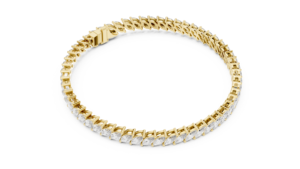 Bracelet tennis classique en diamants marquise cultivés en laboratoire, serti en or jaune 18 carats, pour usage quotidien au bureau ou pour les fiançailles, pour femme - Product Image 4