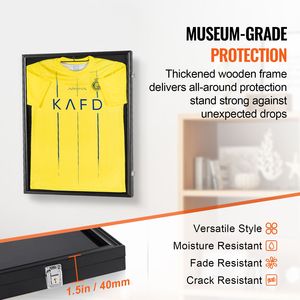 "Lockable Sport Jersey <b>Shadow</b> <b>Box</b> Frame Case 23.3x31.2x1.5 in 98% UV Protection 2PCs Large PC Glass Portrait Subjects" - Product Image 2