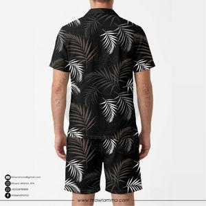 Ensemble chemise hawaïenne et short de plage pour homme grande taille, imprimé par sublimation, motif cocotier, manches courtes, décontracté, coupe oversize - Product Image 2