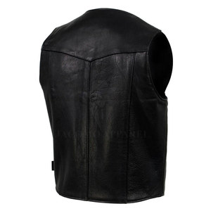 Gilet en cuir véritable pour l'hiver, coupe confortable, conçu pour un usage quotidien, facile à superposer et au style durable. - Product Image 4