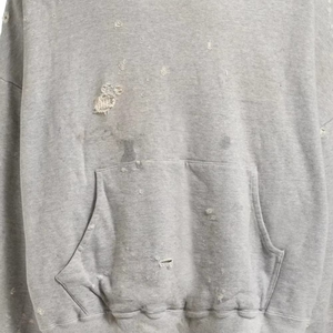 เสื้อฮู้ดดี้ผ้าฝ้ายเฟรนช์เทอร์รี่หนา 450 กรัม ทรงหลวม สไตล์วินเทจ ล้างสีแบบแอซิดวอช ทำสีซีดแบบดิสเทรส สำหรับผู้ชาย - Product Image 5