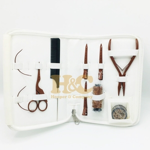 Hair Extension Tools Kit Stainless Steel Professional <b>Micro</b> Beads <b>Tape</b>-in Mini Hair Extensions Tools Kit Logo Pouch - Product Image 2