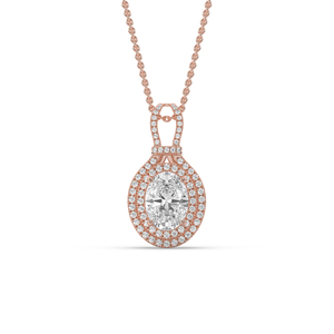 Pendentif personnalisé en diamant de laboratoire de 3 carats, argent 925, or, coupe ovale, style unique, léger, minimaliste, bijoux - Product Image 6