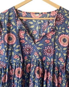 Robe longue 100 % coton pour femme, la plus vendue, faite à la main, style bohème décontracté, imprimé léopard, douce, pour l'été et la plage, naturelle et ample - Product Image 4