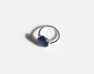 Natural Tanzanite Gemstone Cabochon Handcrafted 925 Silver Solitaire December Birthstone Ring - Product Image 5