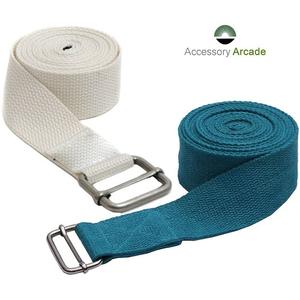 Correa de yoga de algodón elástico con logotipo personalizado y anillo en D ajustable para pilates y yoga - alta calidad y duradera - Product Image 4