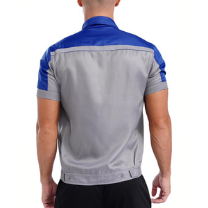 Chemises de travail robustes pour hommes, uniformes industriels personnalisables avec logo, hauts respirants en coton, vêtements utilitaires pour personnel de bureau, fourniture OEM - Product Image 5