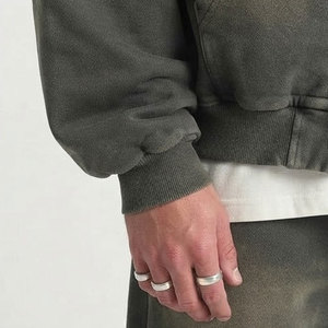 <b>Vintage</b> Style Heavyweight Acid Wash Sun Fade Zipper <b>Tracksuit</b> For Men Wholesale Custom Made Acid Washed <b>Vintage</b> Zipper <b>Tracksuit</b> - Product Image 6