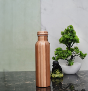 Bouteille d'eau en cuivre pour le yoga, la gym et les voyages, bouteille d'eau en cuivre polie miroir, 100% cuivre - Product Image 2