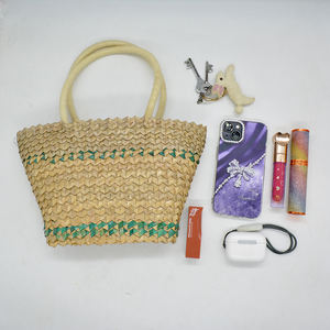 Bolso de Mano de Paja Tejida de Alta Calidad, Diseño Paisajístico, Ecológico, Suave, para Uso Diario - Nuevo Diseño con Forro de Fibra de Bambú y Correa Individual - Product Image 5