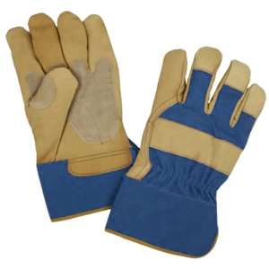 Gants de travail en cuir de vachette renforcé, vêtements de travail de type rigueur canadien, vêtements de sécurité réfléchissants, doux - Product Image 6