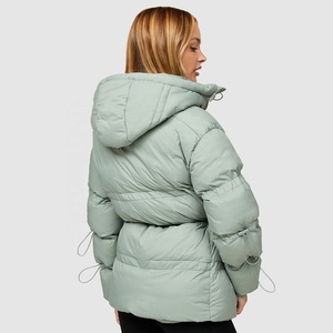2025 New Fashion High Street Eco-Friendly Hooded <b>Bubble</b> Puffer Jacket Unisex Thick Warm Quilted Shiny Waterproof Winter - Product Image 2